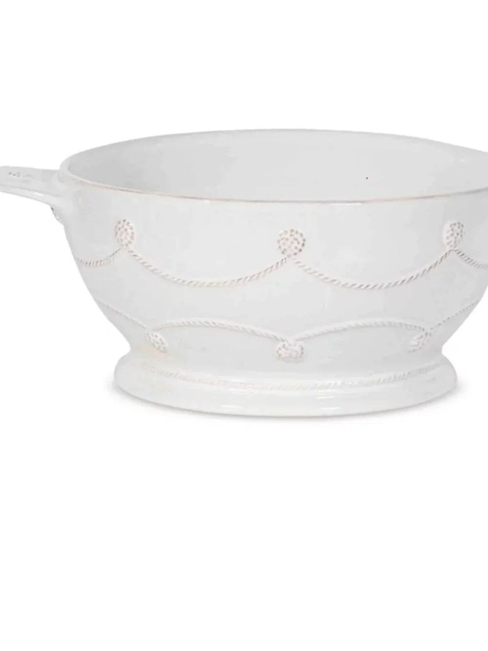 Juliska Ceramic Berry and Thread Whitewash Round Casserole with Lid New in box